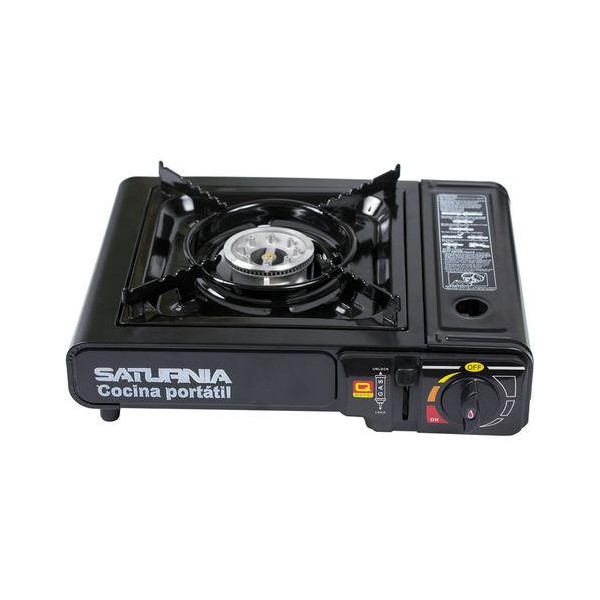COCINA CAMPING CARTUCHO GAS AZUL MALETIN