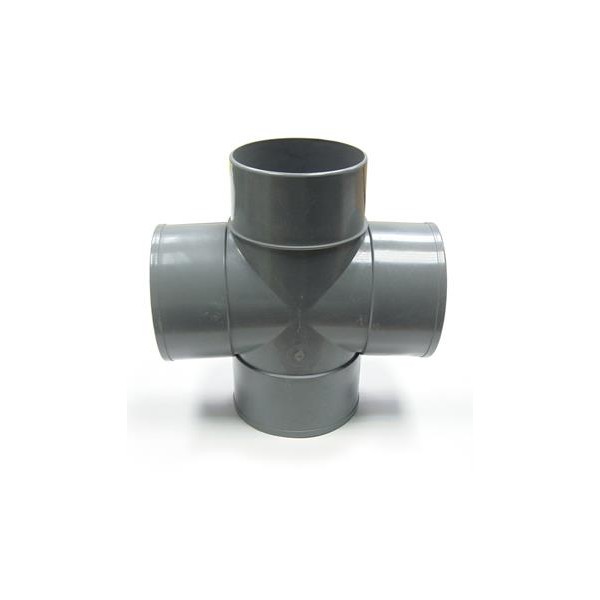 DERIVACION DOBLE CRUZ PVC 110MM SANITARIO