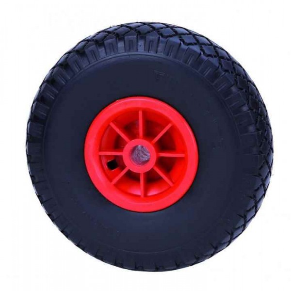 RUEDA CARRETILL ALMACEN NEUMATICA 26CM EJE DE 20MM