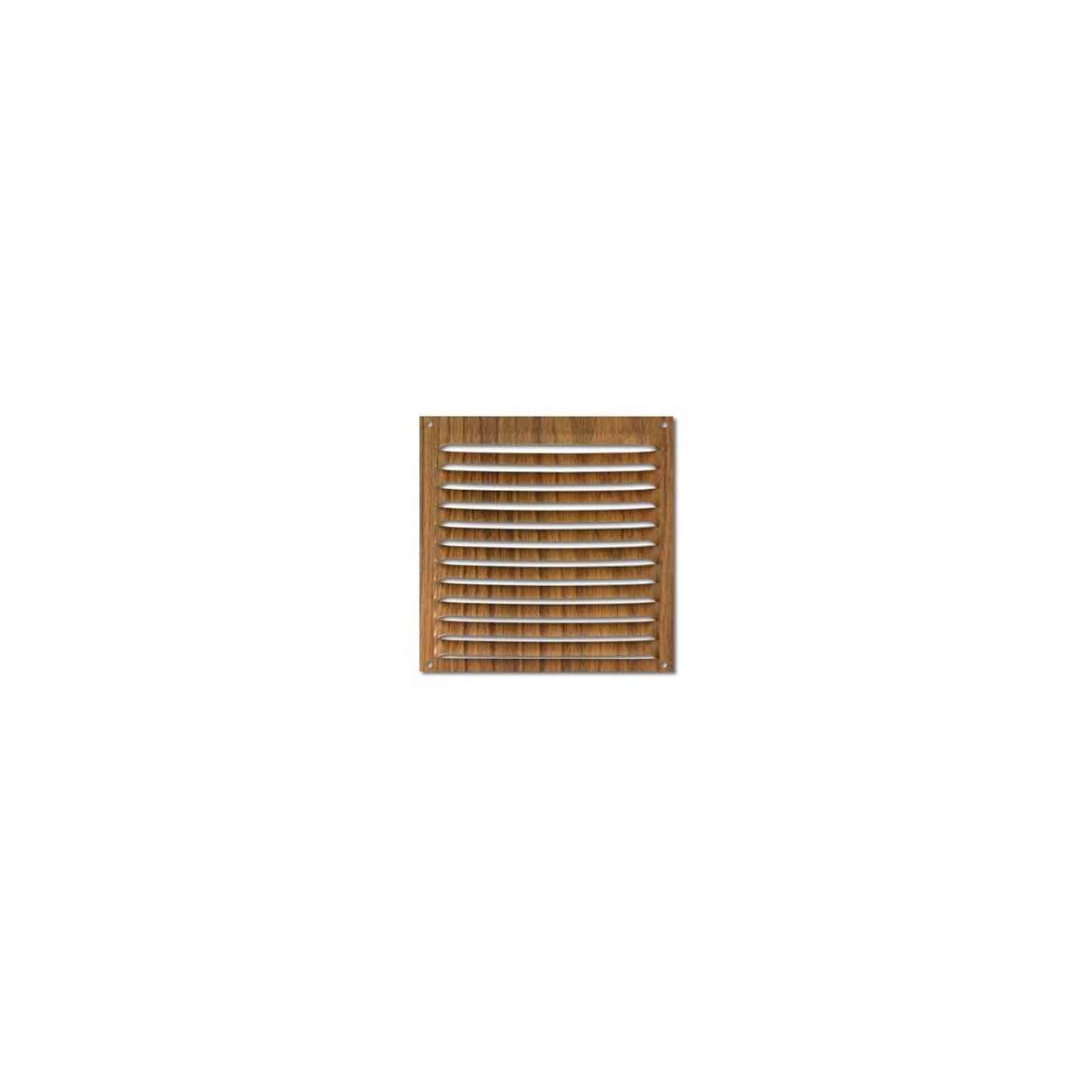 REJILLA ALUMINIO HUMO COLOR MADERA CLARA 20*20