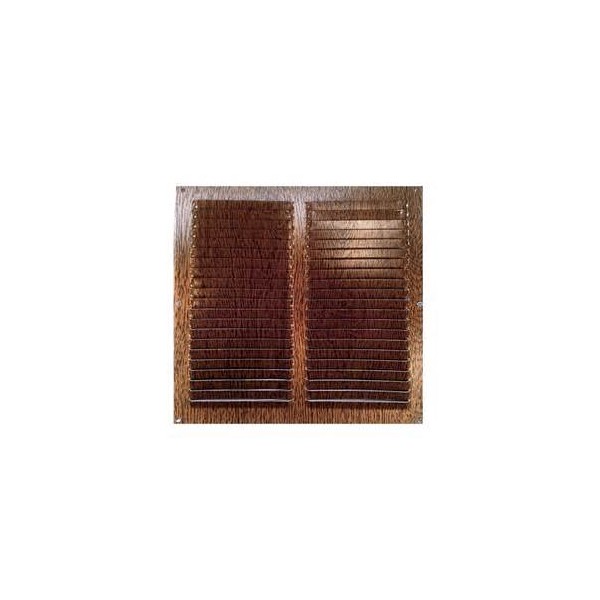 REJILLA ALUMINIO HUMO 200*200 COLOR MADERA OSCURA