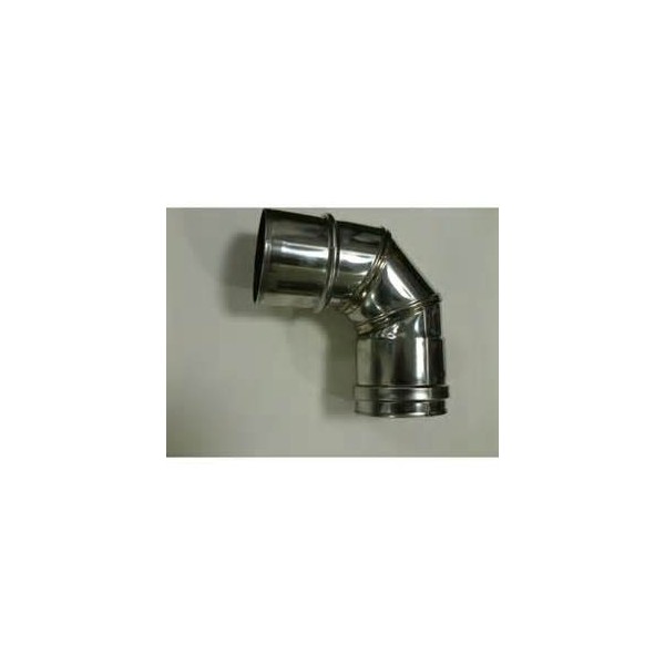 CODO INOX ESTUFA PELLET 80MM 90º