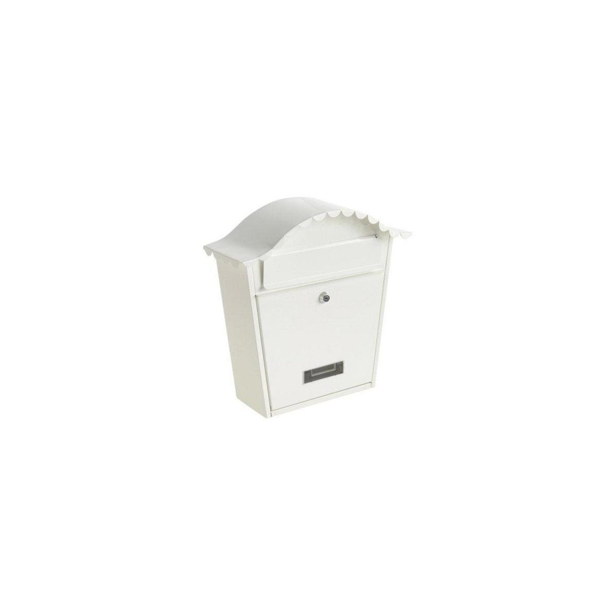 BUZON METAL JARDIN MOD BAMBU CURVO BLANCO