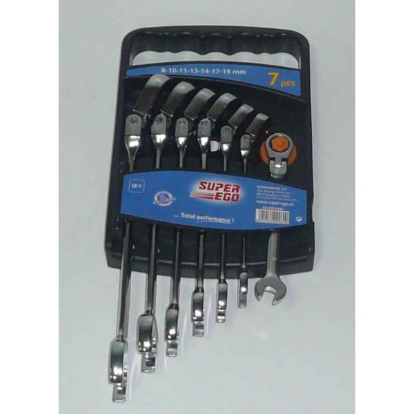 JUEGO LLAVES MIXTA CARRACA 8 PIEZAS