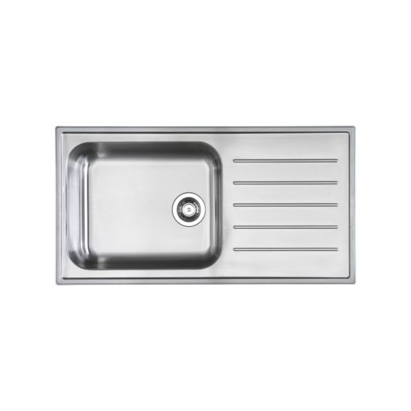 FREGADERO 80 INOX 1 SENO Y ESCURREP SOBREPONER