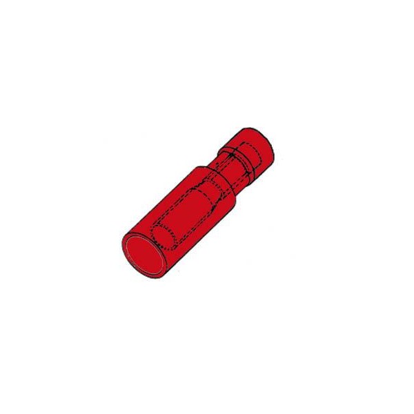 TERMINAL CILINDRICO HEMBRA 2.5MM CON PROTE