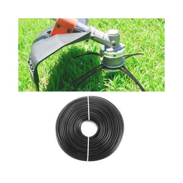 HILO DESBROZADORA 4 MM 35MT CUADRADO NEGRO BASIC