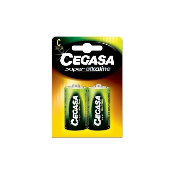 PILA SUPER ALKALINA 1.5V LR14 2UNIDADES CEGASA