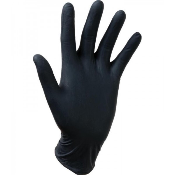 GUANTE NITRILO PARA MECANICO NEGRO 50U TALLA S
