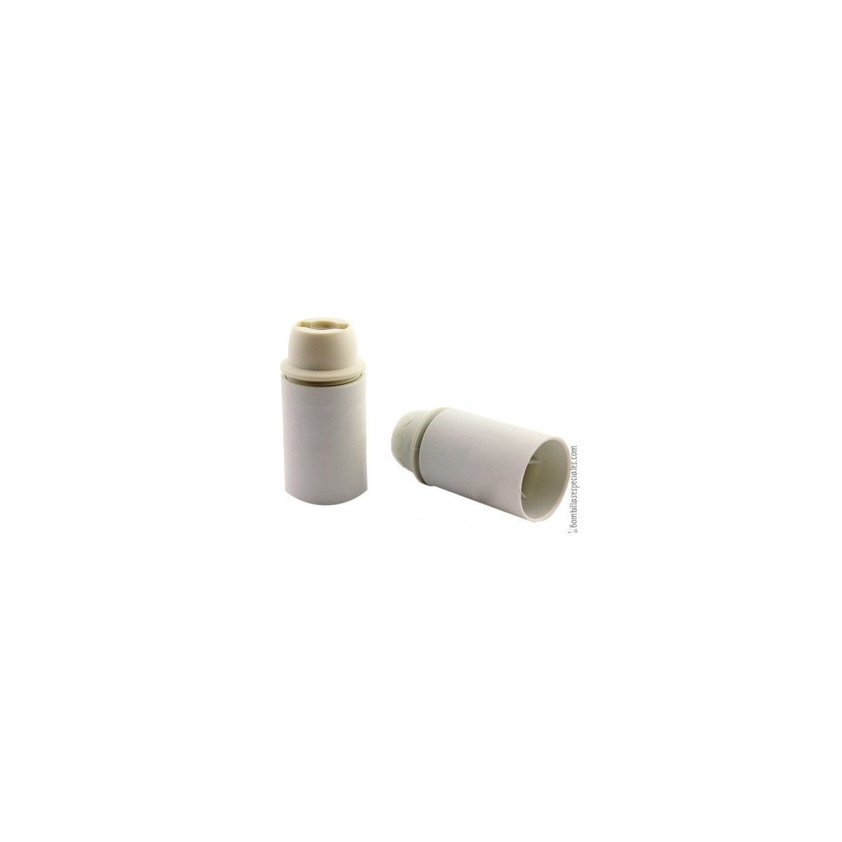 PORTA LAMPARAS PLASTICO BLANCO E14