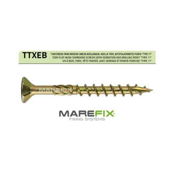 TIRAFONDO MAREFIX 6-50 TORX T30 C/PLANA