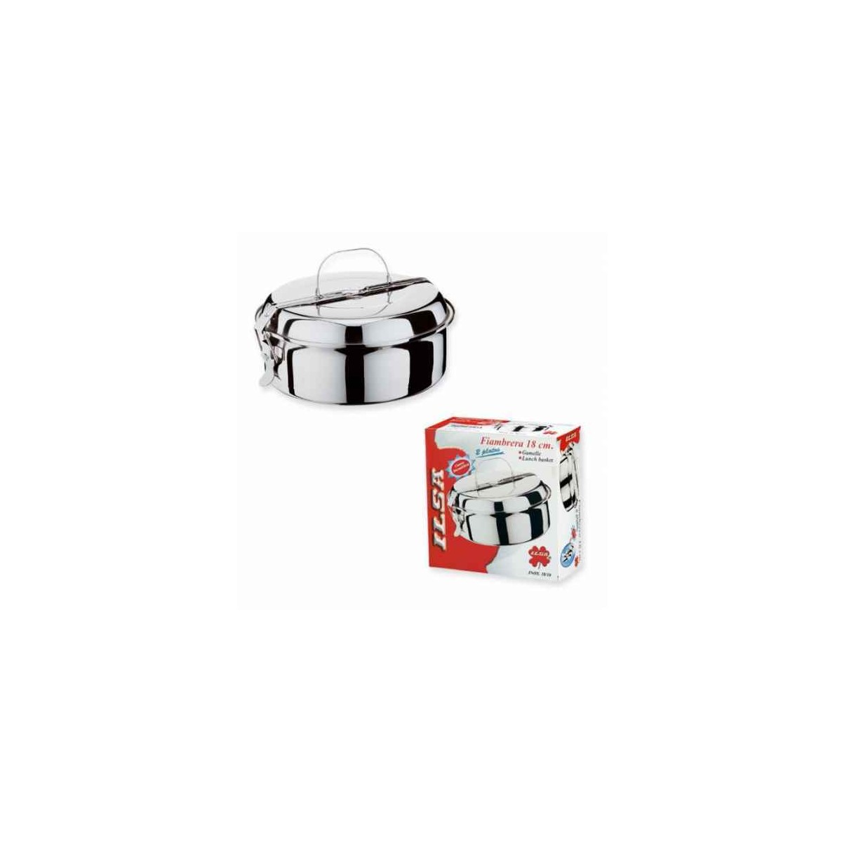FIAMBRERA INOX 16CM + PLATO ILSA