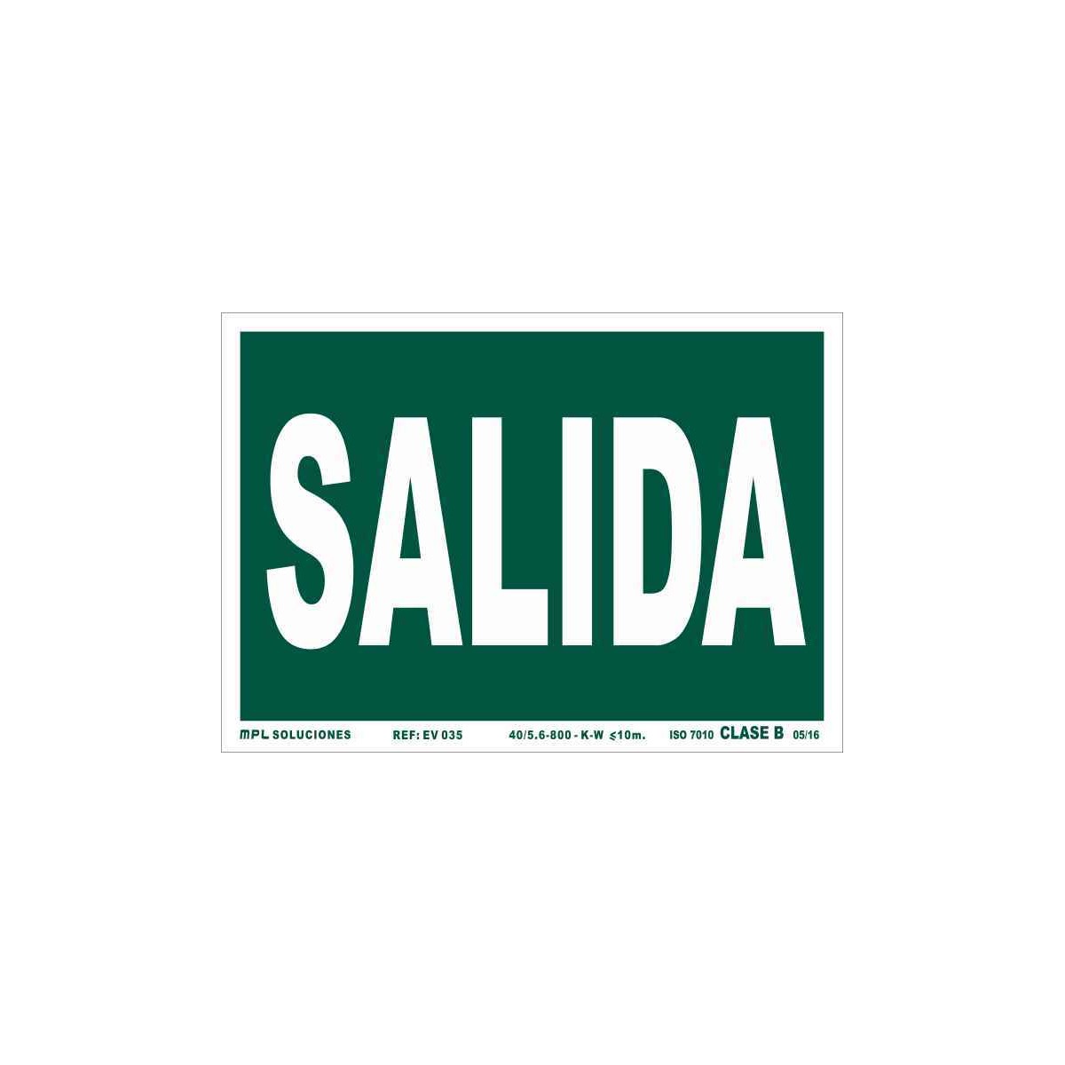 SEÑAL SALIDA FOTOLUMINESCENTE 297*210 MMM