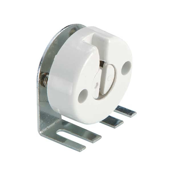 PORTA LAMPARA FLUORESCENTE  CON PLACA METALICA