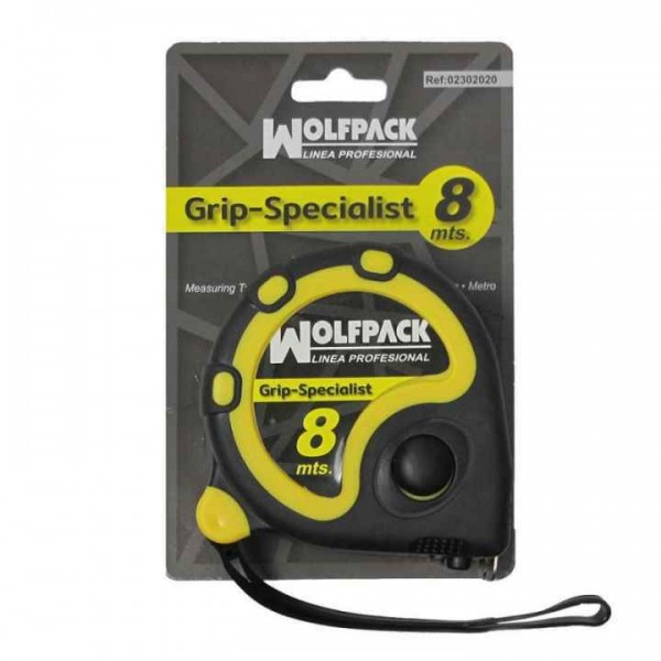 FLEXOMETRO 8MT IMANTADO AMARILLO WOLFPACK