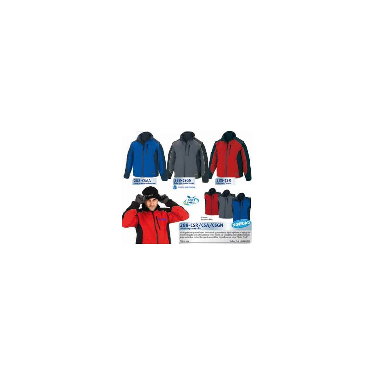 CAZADORA SOFT SHELL AZUL Y AZULINA TALLA M MARCA
