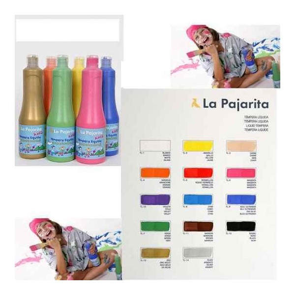 TEMPERA LIQUIDA 500 ML LA PAJARITA AZUL ULT TL-9