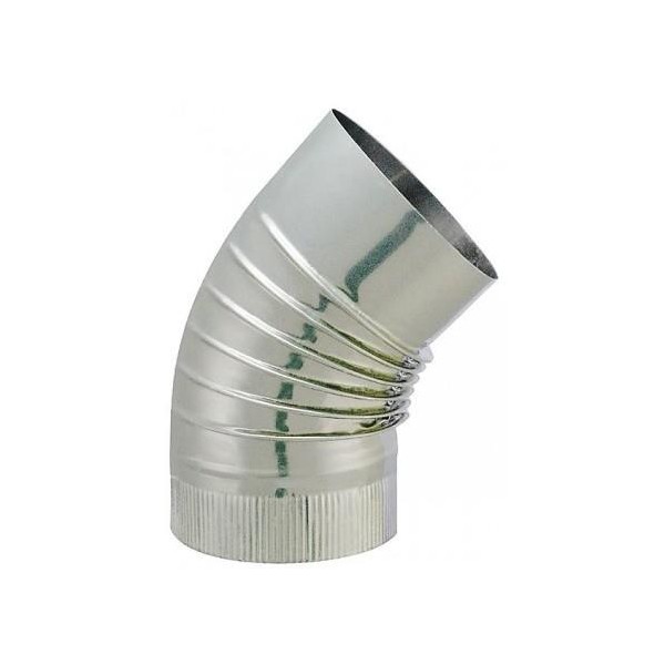 CODO GALVANIZADO HUMO 120MM 45º