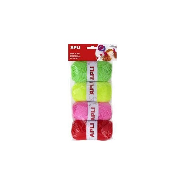 SET OVILLOS LANA TONOS FLUOR