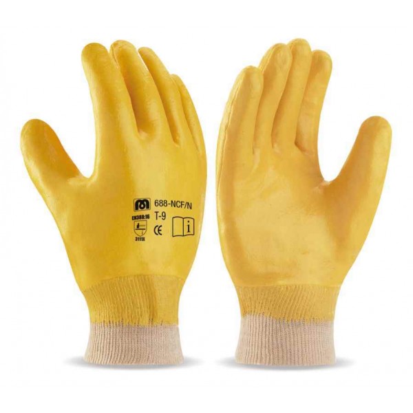 GUANTE ALGODON NITRILO AMARILLO T9