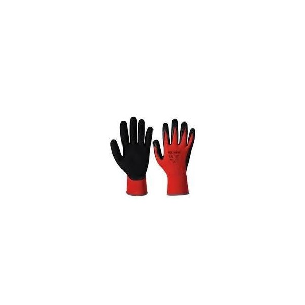 GUANTE NYLON ROJO NITRILO T 8 CALIDAD