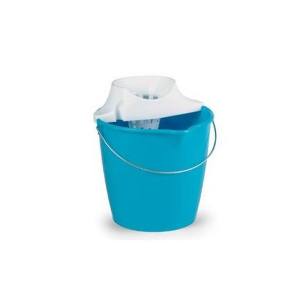CUBO FREGONA CON ESCURRIDOR AZUL 13 LT