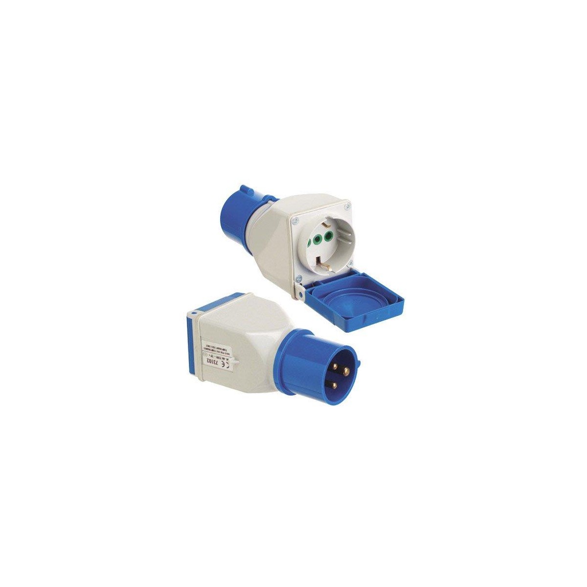 ADAPTADOR ZETAT MACHO 2+TT 16A A CLAVIJA CHUKO HEM