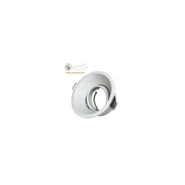 ARO EMPOTRABLE LED BLANCO BASCULANTE 90MM CORTE
