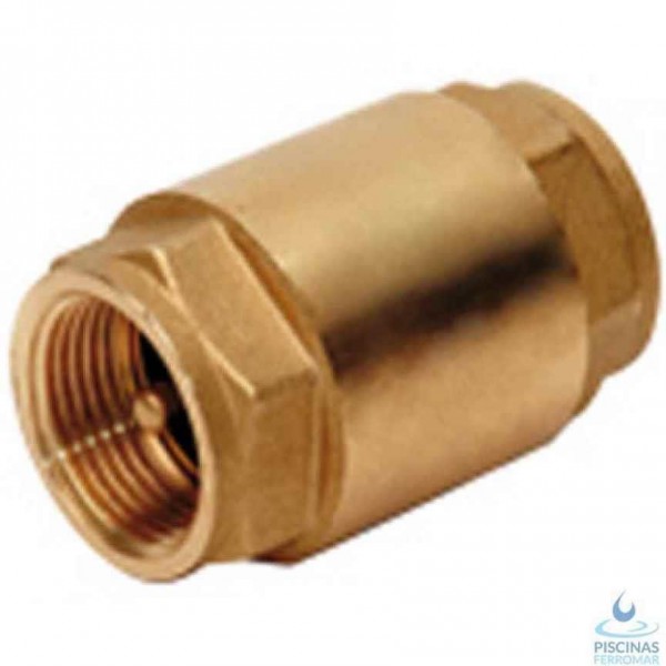 VALVULA ANTI RETORNO MUELLE 1-1/4 CLAPETA METALICA