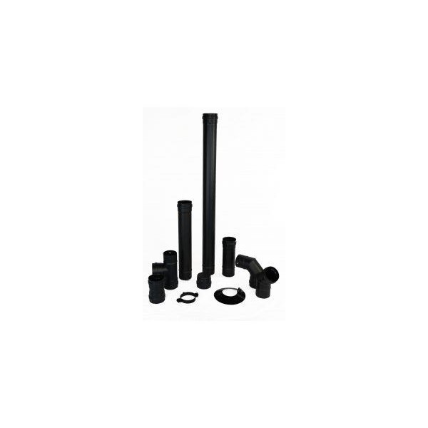 TUBO NEGRO ESTUFA PELLET 80MM X 0.5MT