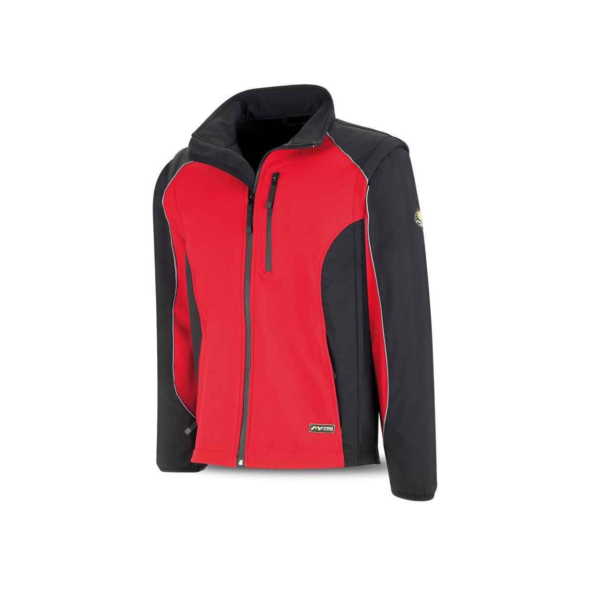 CAZADORA SOFT SHELL BICOLOR ROJA 288-CS TALLA M