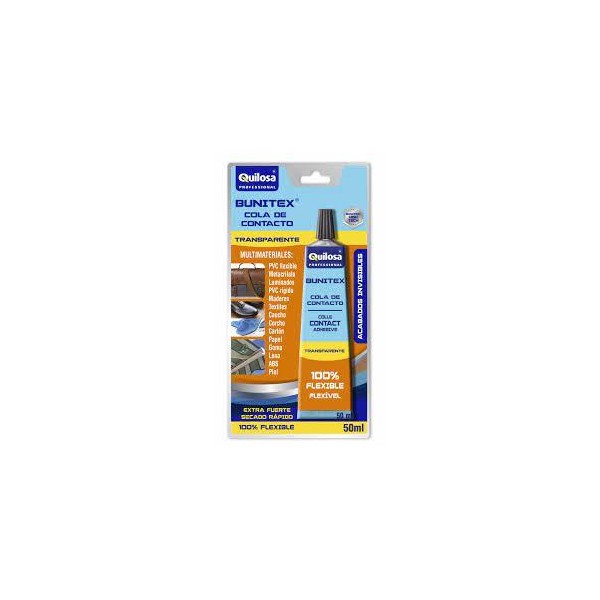 ADHESIVO CONTACTO BUNITEX TRANSPARENT 50ML QUILOSA