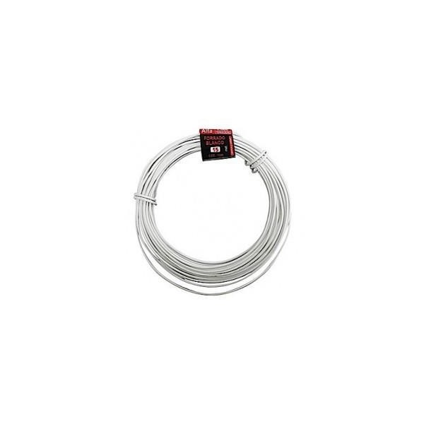 ALAMBRE FORRADO PLASTIFICADO BLANCO 15 MT