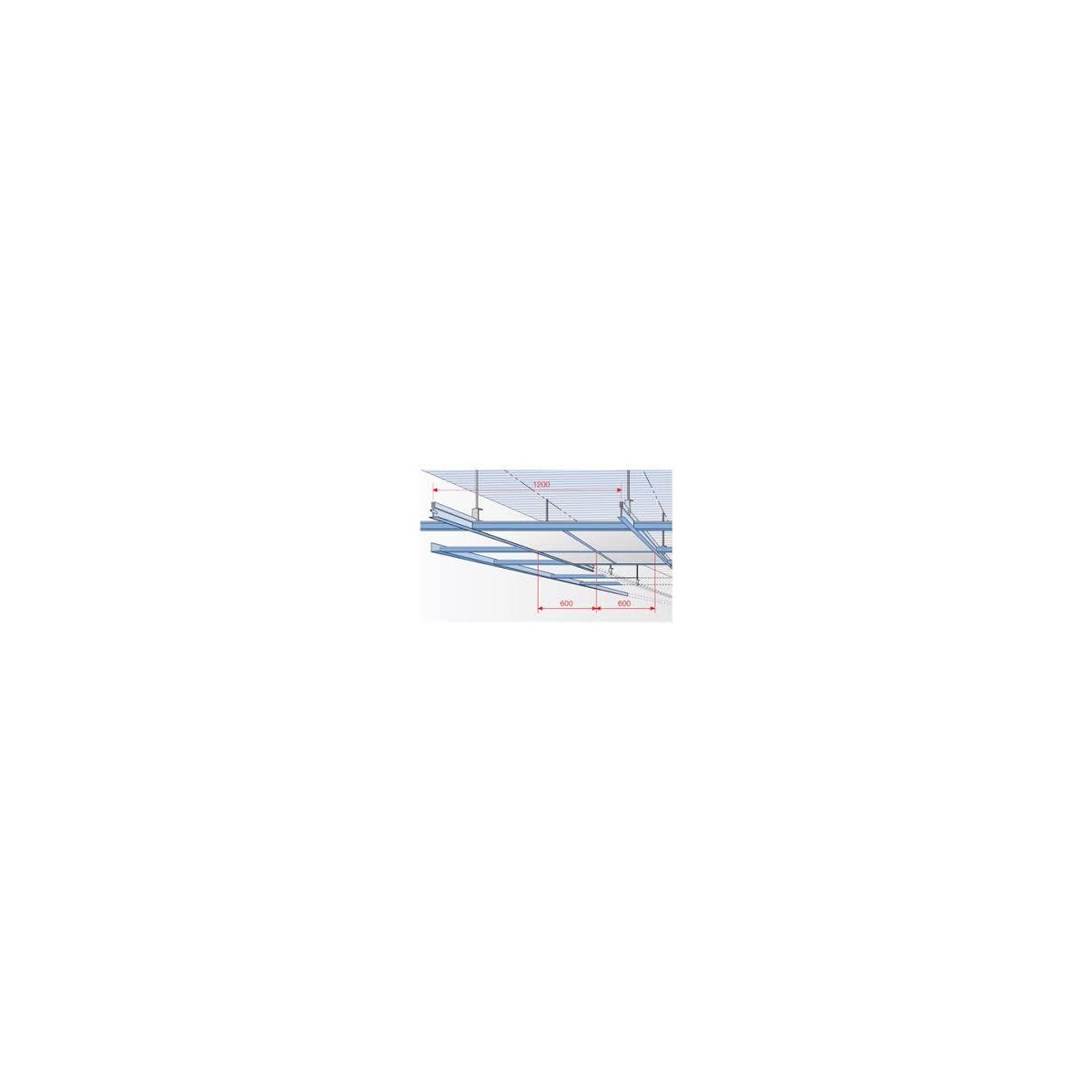 PERFIL TECHO DESMONTABLE SECUNDARIO 1.2MT BLANCO