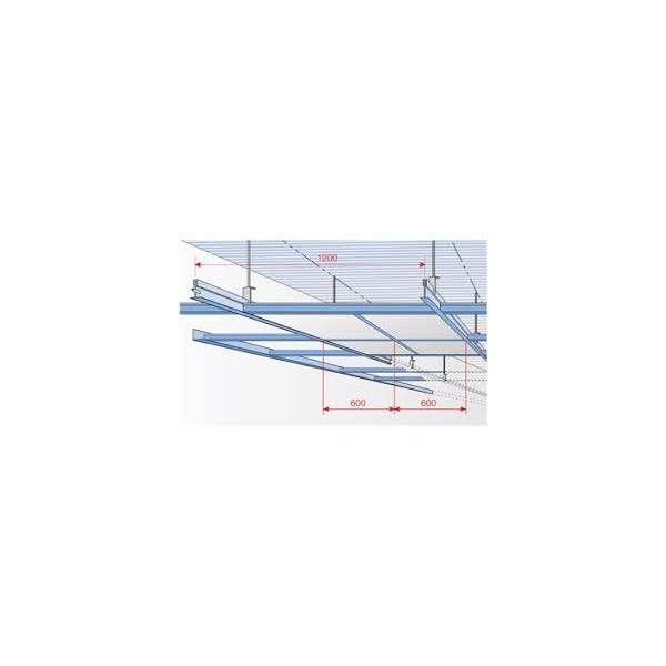 PERFIL TECHO DESMONTABLE TERCIARIO 0.6MT BLANCO