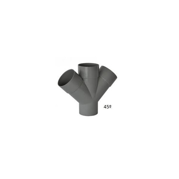 DERIVACION DOBLE Y PVC 110MM SANITARIO