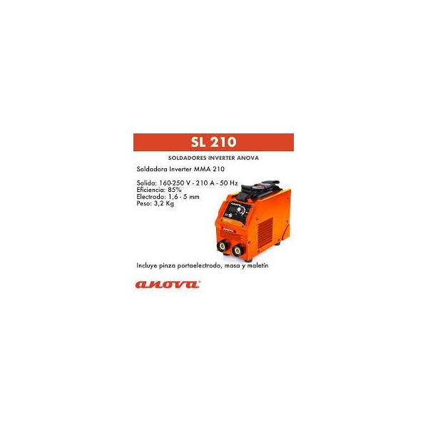 SOLDADURA INVERTER 210A ANOVA