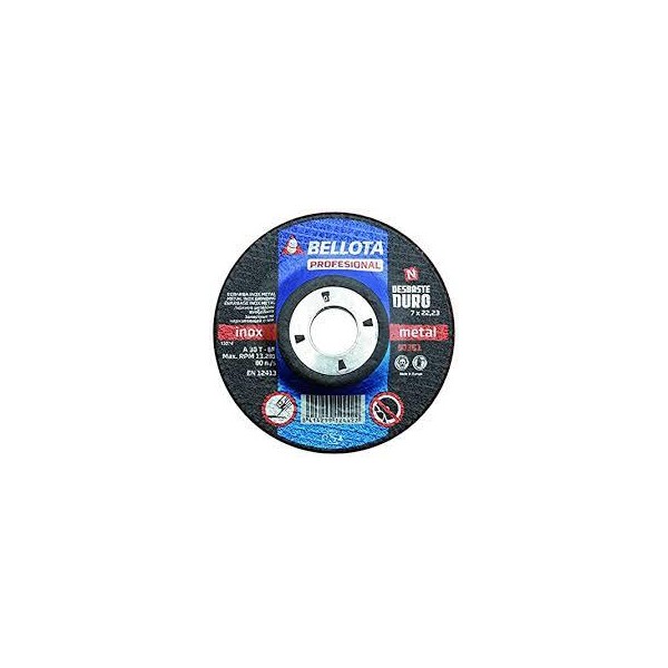 DISCO DESBASTE METAL 115*6*22MM BELLOTA
