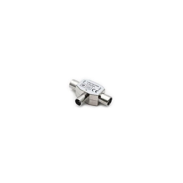 TE CABLE ANTENA 1 MACHO 2 HEMBRAS METAL