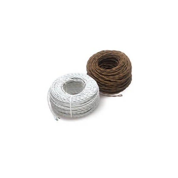 CABLE TRENZADO 2*1 BLANCO TIPO FONTINI METRO SUELT